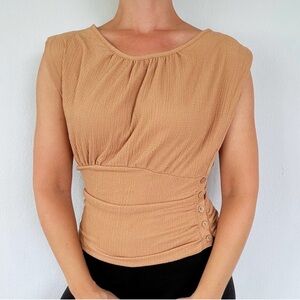 NWT Anthropologie Taupe Women's Top